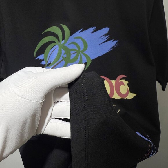 Rhude With Monte Carlo Casino - Inspired Print Black T-Shirt - Picture 5 of 6